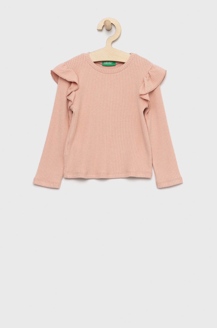 

Детски пуловер United Colors of Benetton в розово, Розов