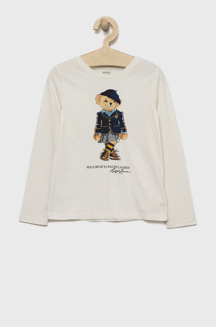 

Детска блуза с дълги ръкави Polo Ralph Lauren в бяло, Бял
