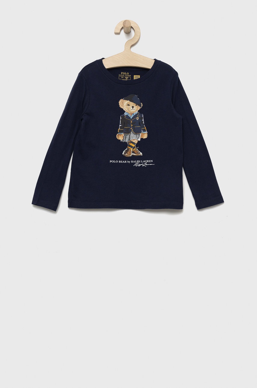 

Детска блуза с дълги ръкави Polo Ralph Lauren в тъмносиньо, Тъмносин