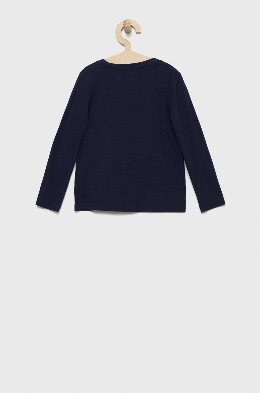 

Хлопковый детский лонгслив Polo Ralph Lauren цвет синий