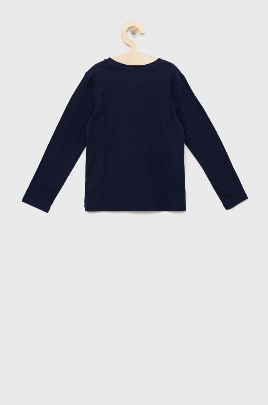 

Дитячий бавовняний лонгслів Polo Ralph Lauren колір синій