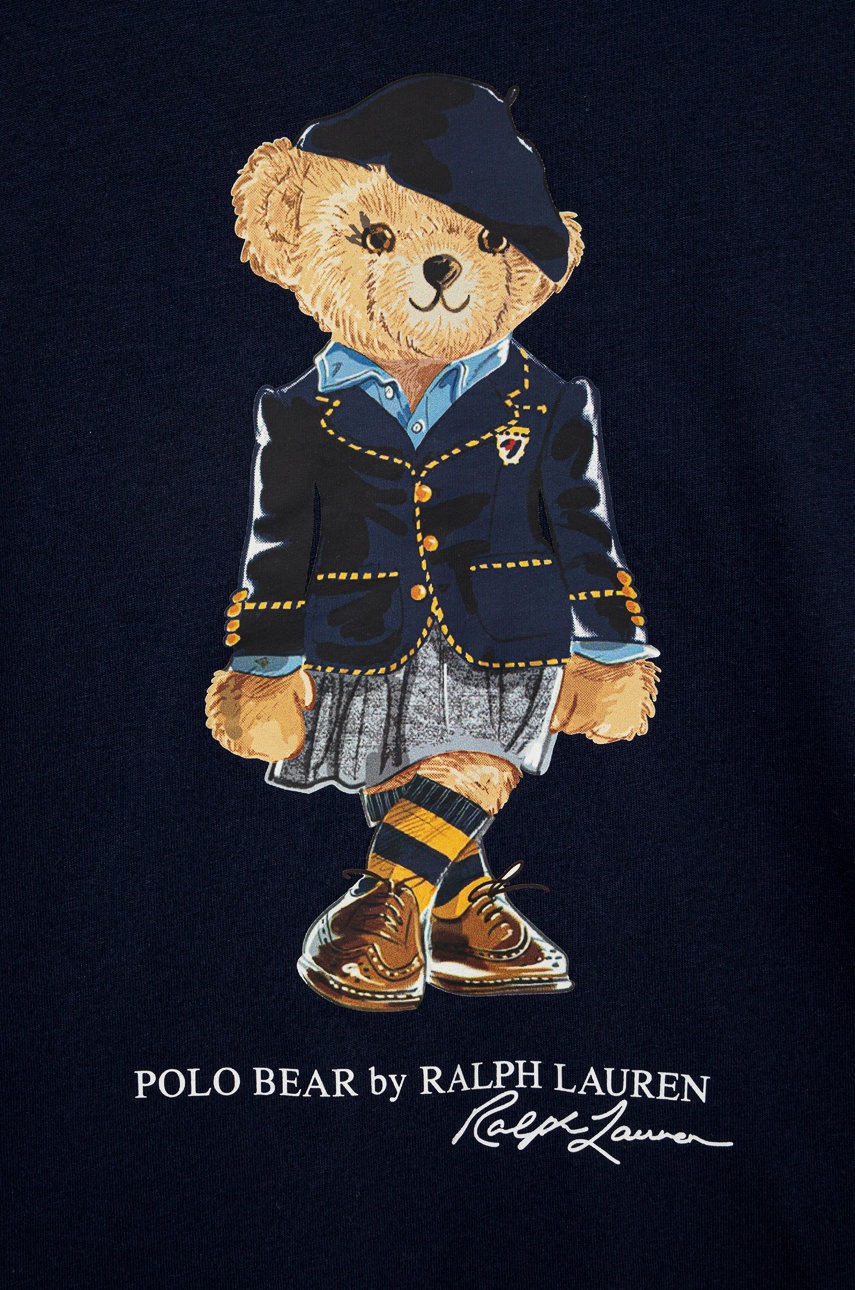 

Хлопковый детский лонгслив Polo Ralph Lauren цвет синий