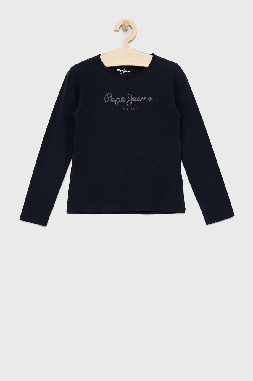 

Детский лонгслив Pepe Jeans цвет синий