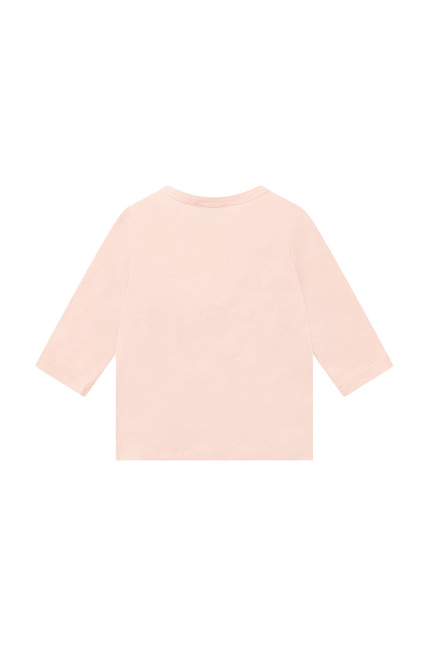 Хлопковый детский лонгслив Kenzo Kids цвет розовый