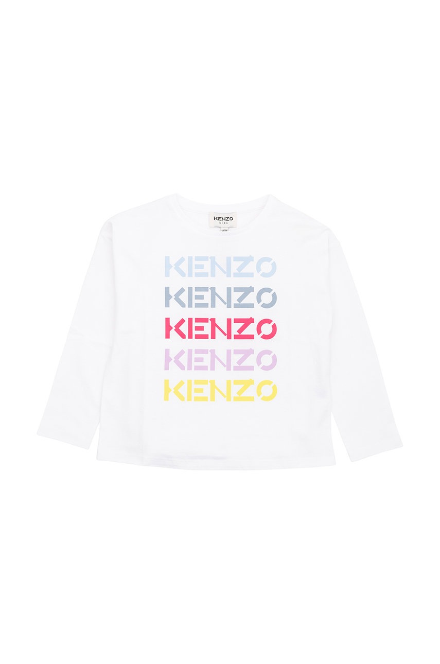 

Детска блуза с дълги ръкави Kenzo Kids в бяло, Бял