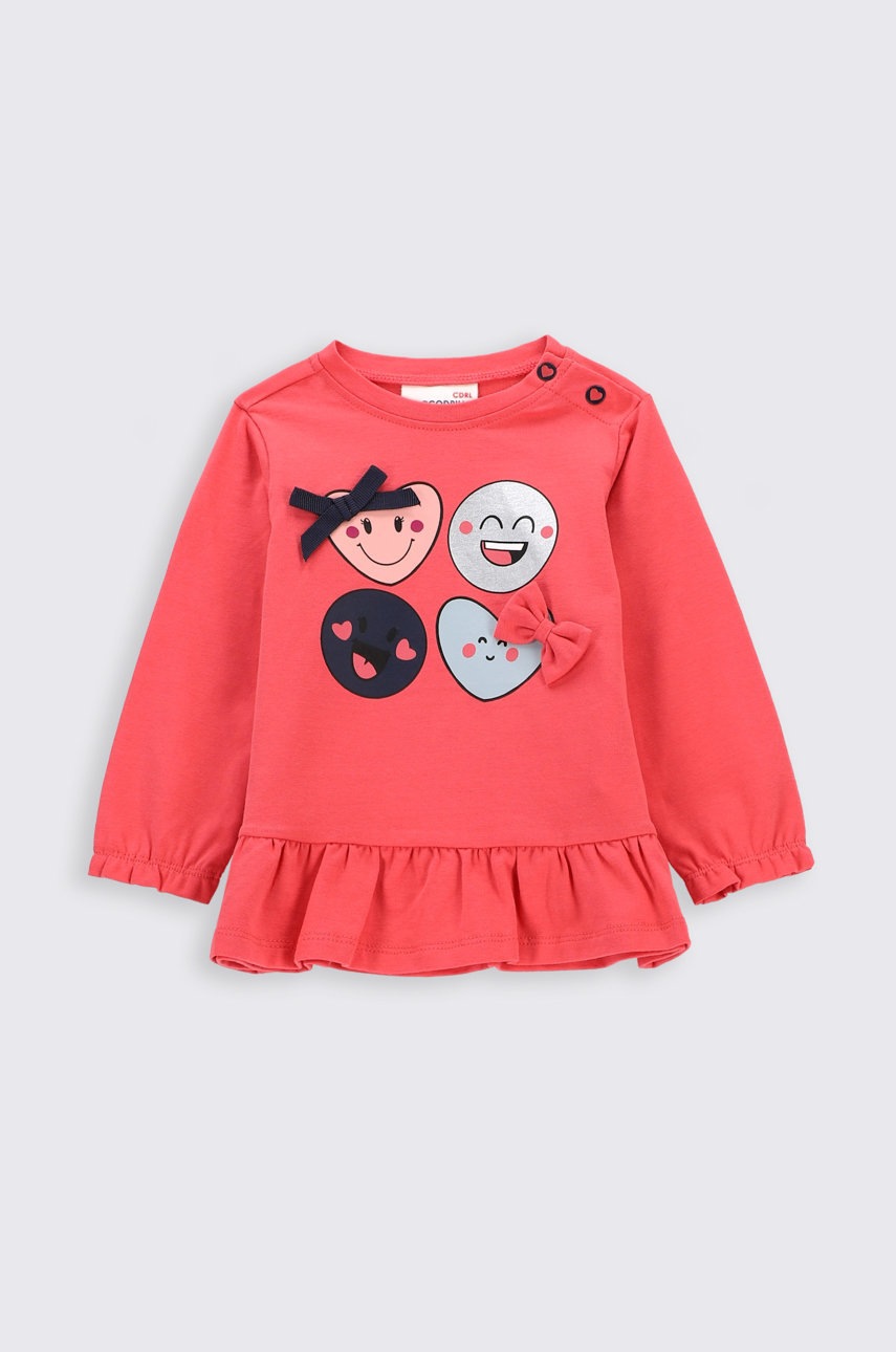 

Детска блуза с дълги ръкави Coccodrillo в розово, Розов