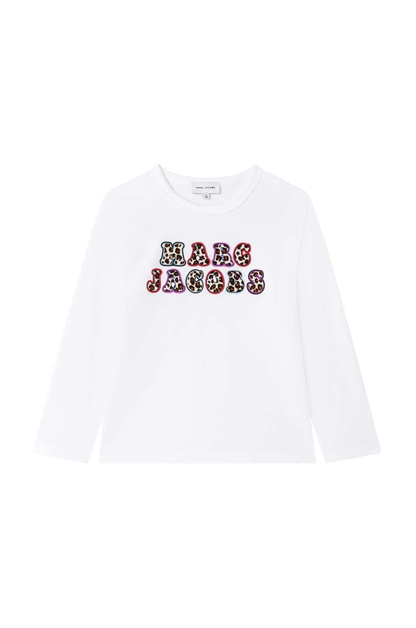Marc Jacobs longsleeve din bumbac pentru copii culoarea alb