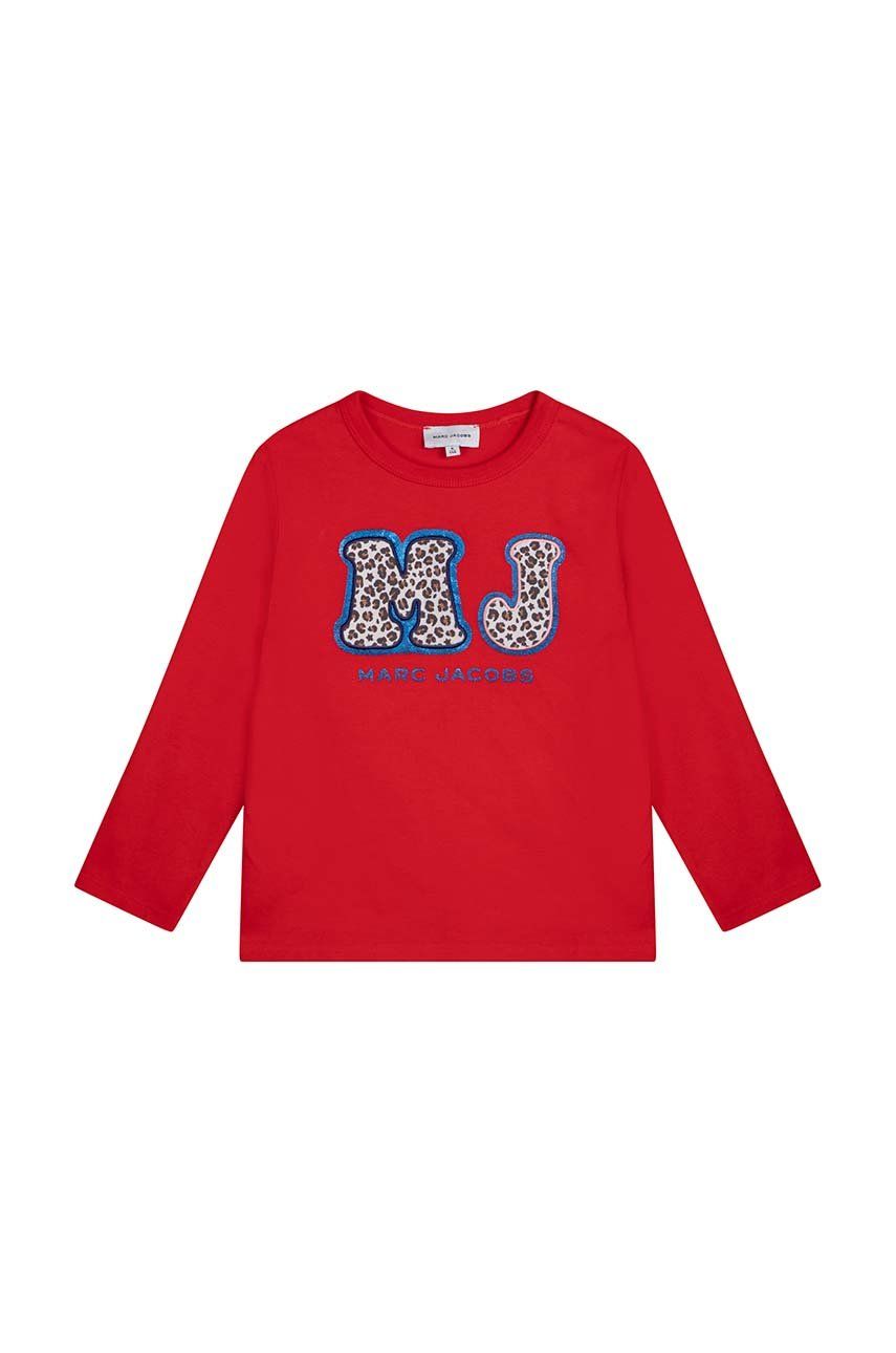 Dětská bavlněná košile s dlouhým rukávem Marc Jacobs červená barva - červená -  100% Bavlna
