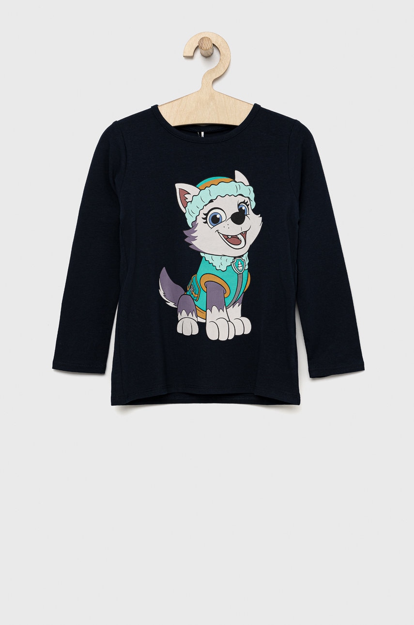 Name It longsleeve copii psi patrol culoarea albastru marin
