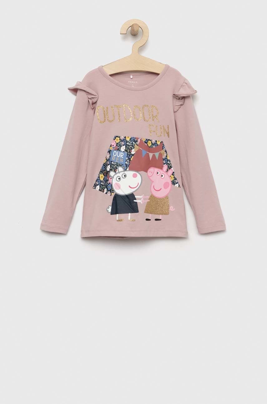 Name It longsleeve copii peppa pig culoarea roz