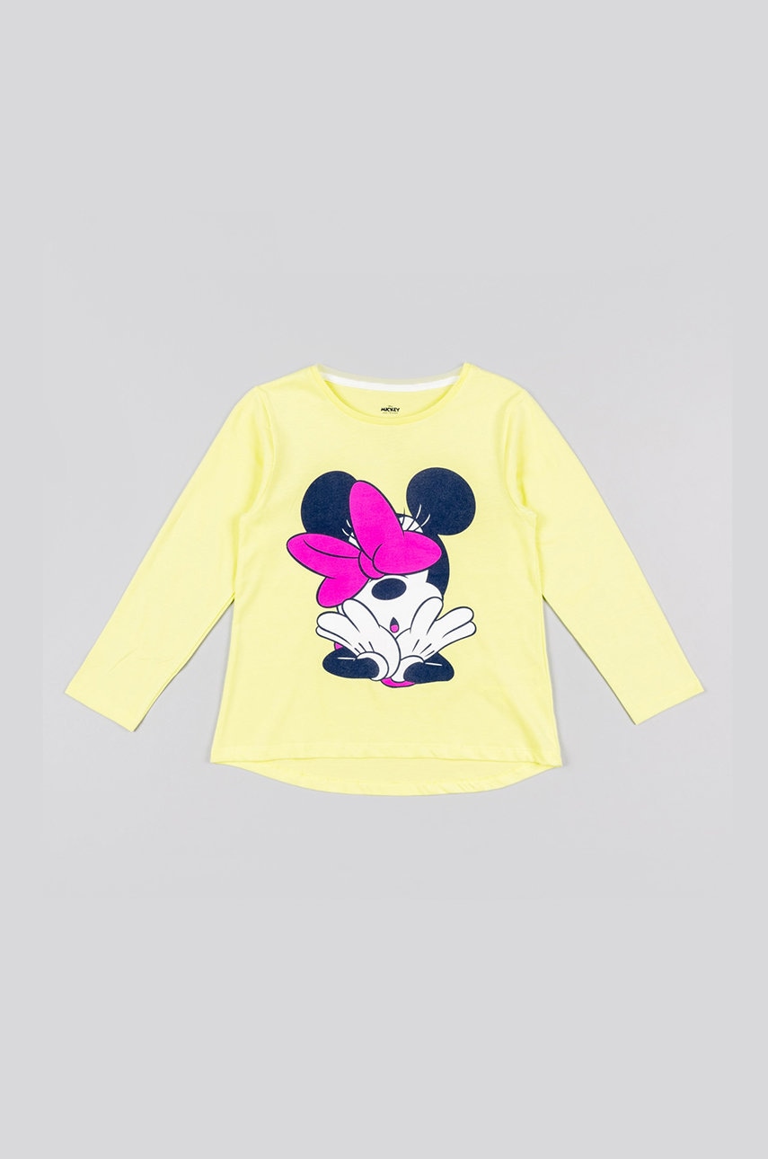 Zippy longsleeve din bumbac pentru copii culoarea galben