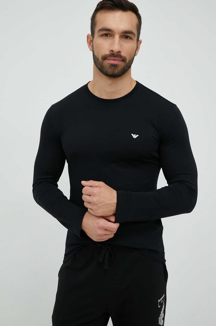 Emporio armani underwear culoarea negru, neted