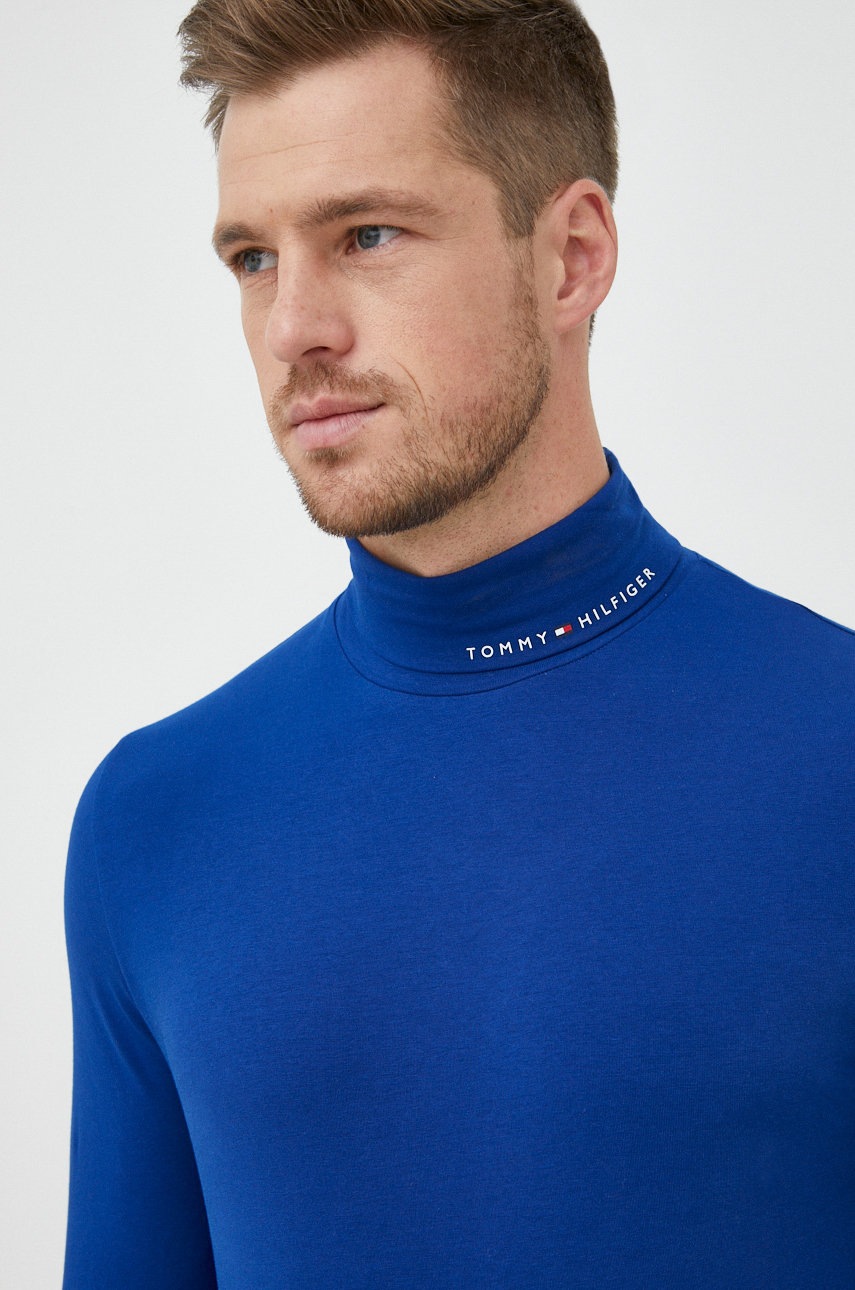 

Блуза с дълги ръкави Tommy Hilfiger с изчистен дизайн, Син