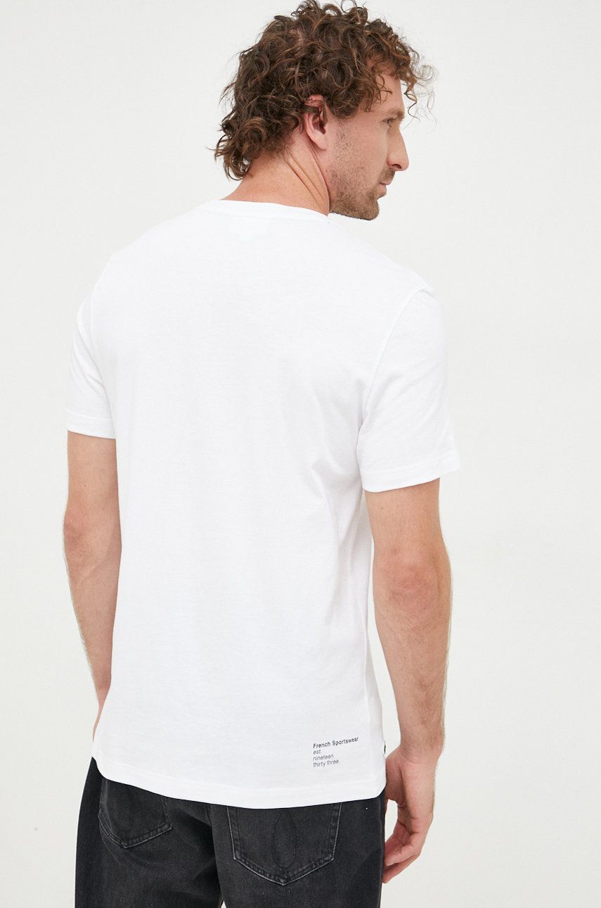 Lacoste t-shirt bawełniany kolor biały z aplikacją