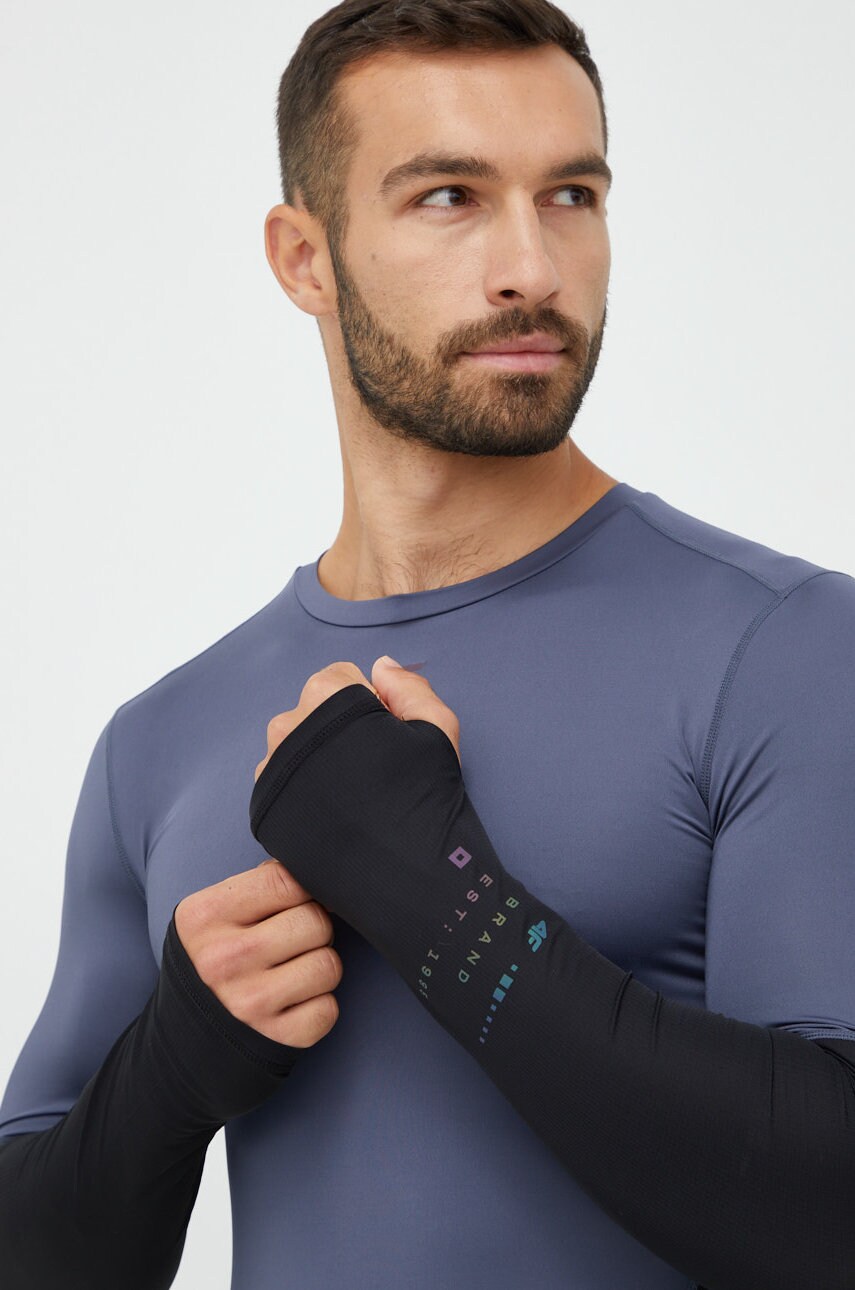 4f longsleeve pentru alergare culoarea albastru marin, modelator