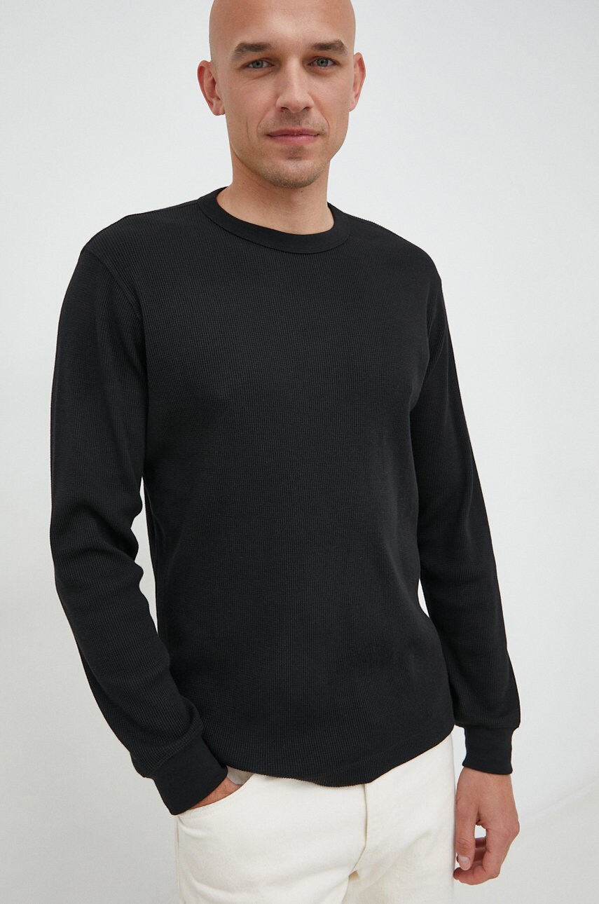 Gap longsleeve barbati, culoarea negru, neted