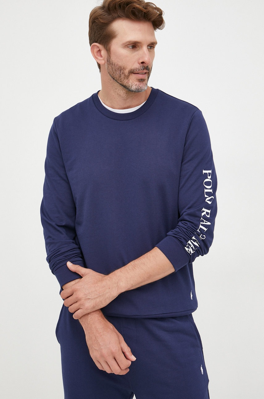 

Лонгслив Polo Ralph Lauren мужская цвет синий с принтом