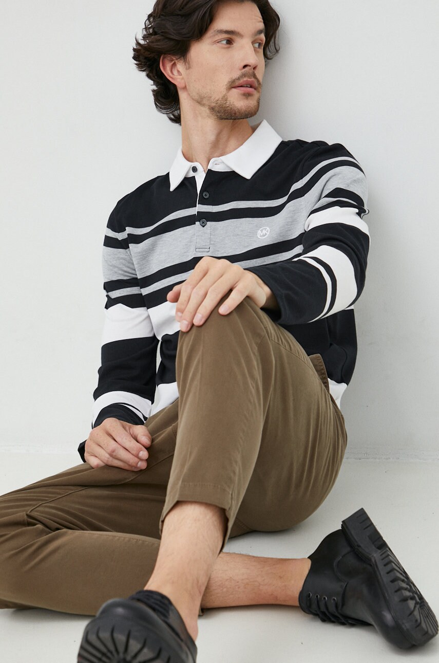 Michael kors longsleeve barbati, culoarea negru, modelator