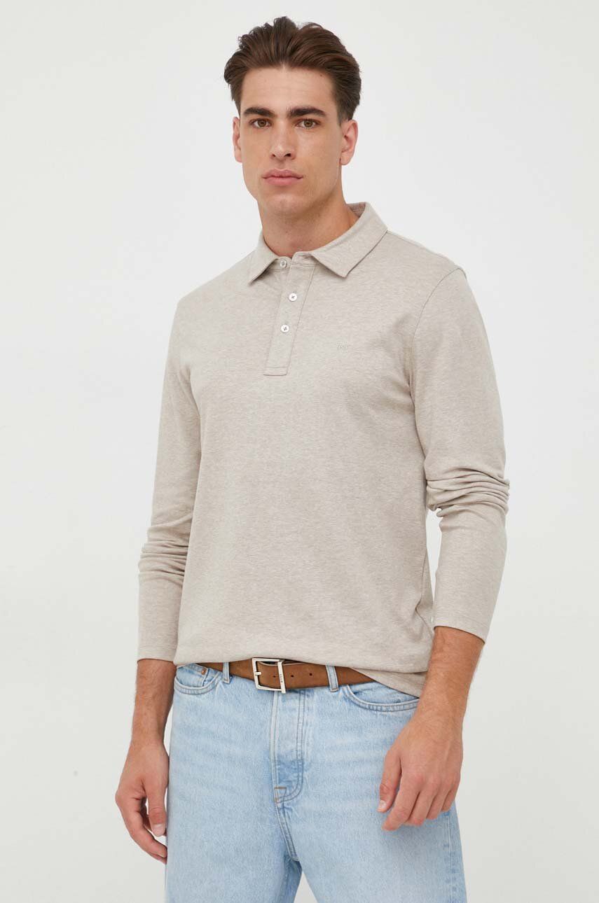 Bavlněné tričko Michael Kors béžová barva - béžová -  100 % Bavlna