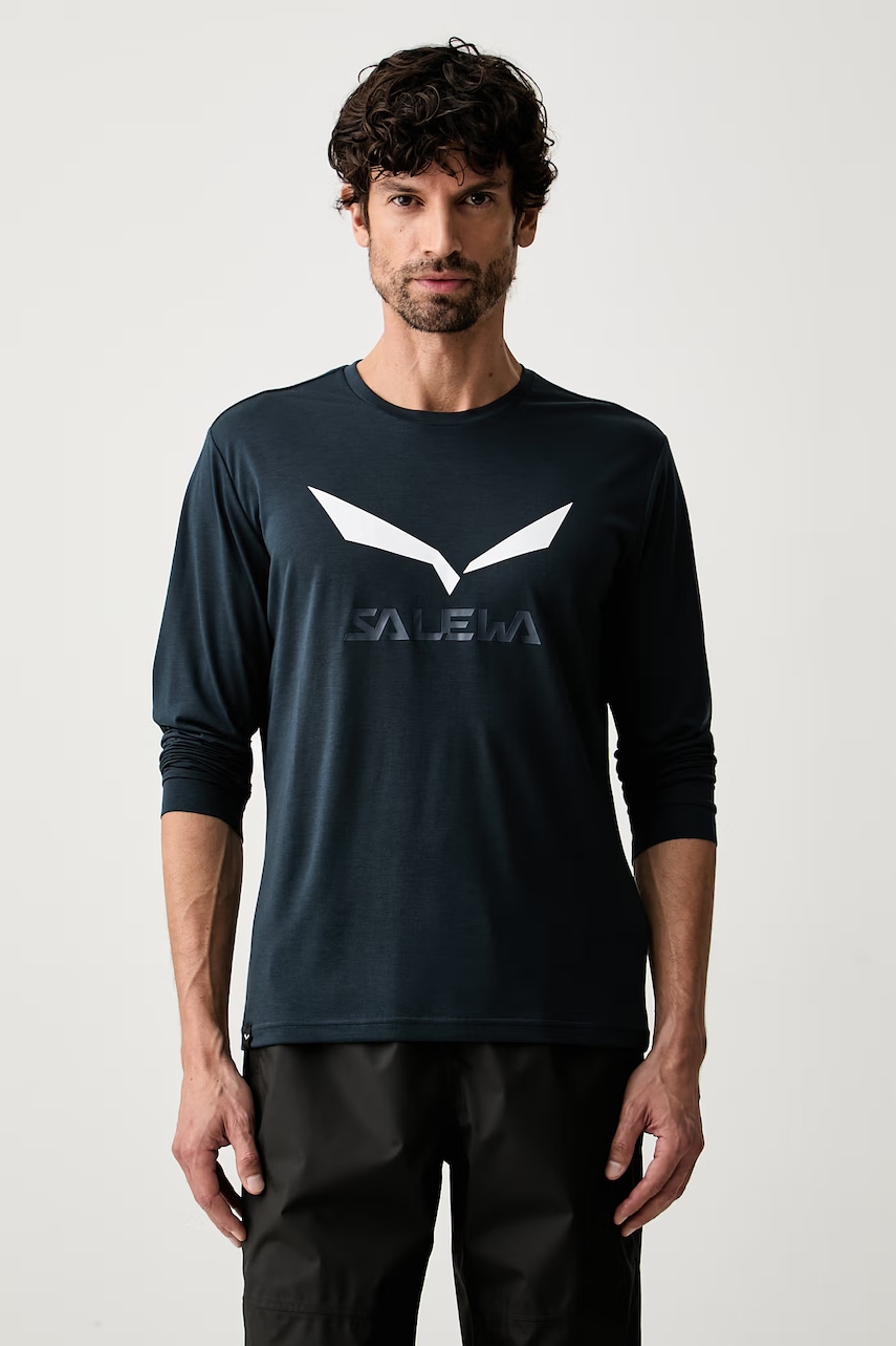 Salewa longsleeve treningowy męski Solidlogo Dry