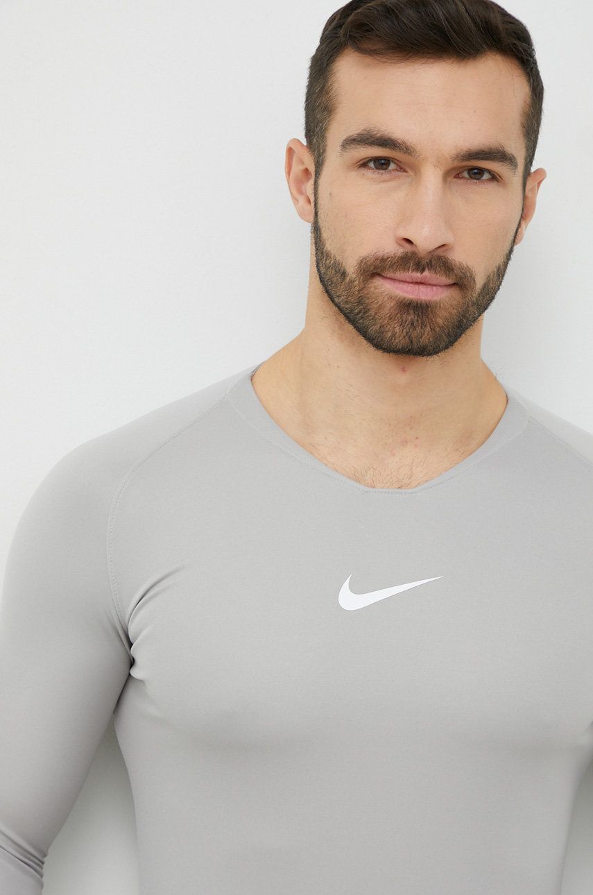Nike mânecă lungă de antrenament Park First Layer culoarea gri, neted answear.ro imagine noua
