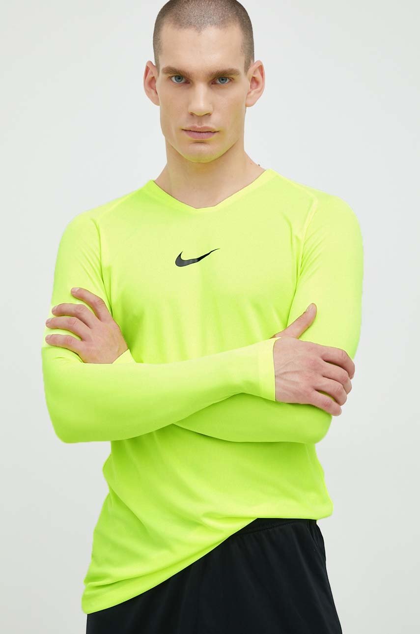 

Лонгслів для тренувань Nike Park First Layer колір жовтий однотонний