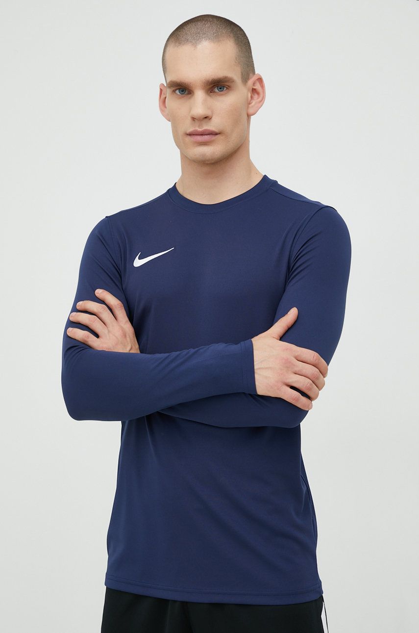 Nike longsleeve de antrenament Park Vii culoarea albastru marin, neted albastru imagine noua