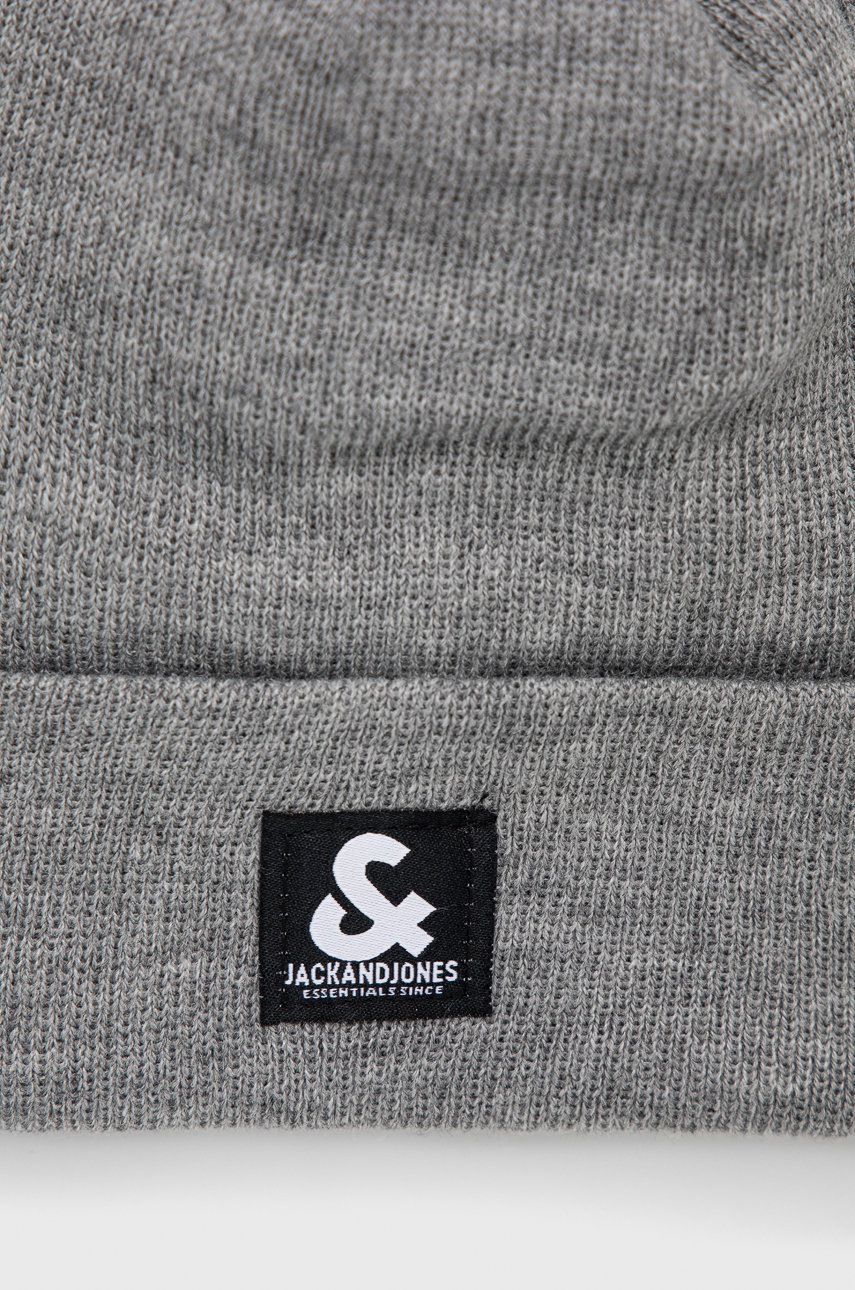 

Детская шапка Jack & Jones цвет серый из тонкого трикотажа