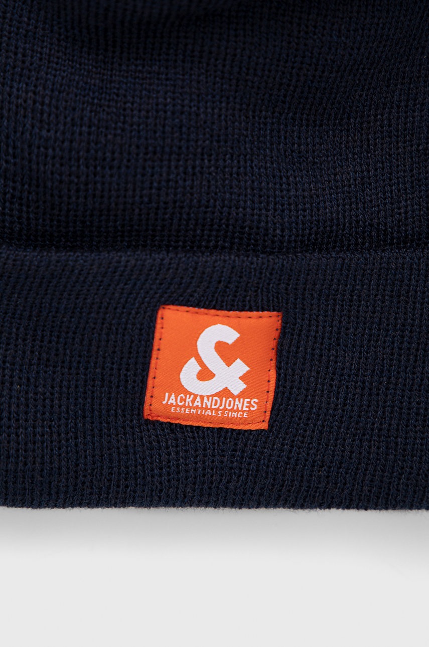 

Дитяча шапка Jack & Jones колір синій з тонкого трикотажу