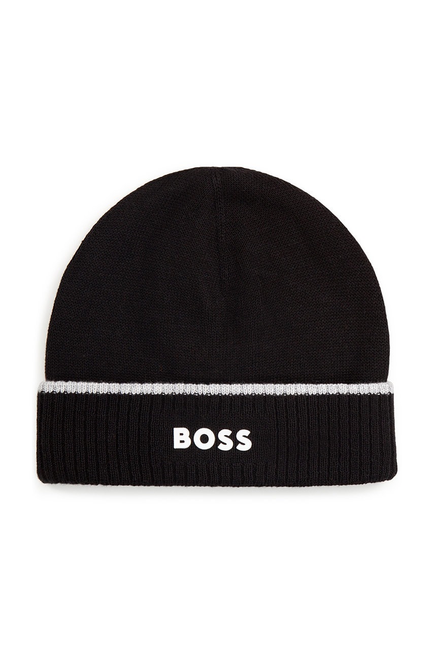 

Детска шапка BOSS в черно, Черен