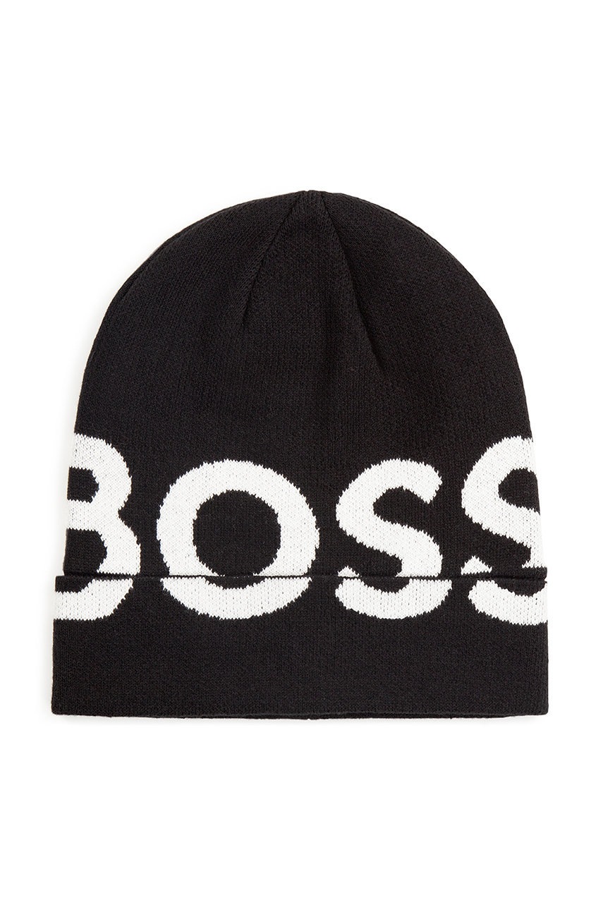 

Дитяча бавовняна шапка BOSS колір чорний