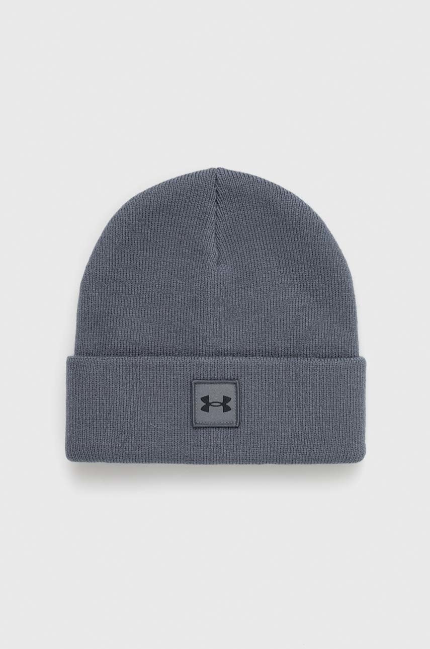

Детска шапка Under Armour в сиво с фина плетка, Сив