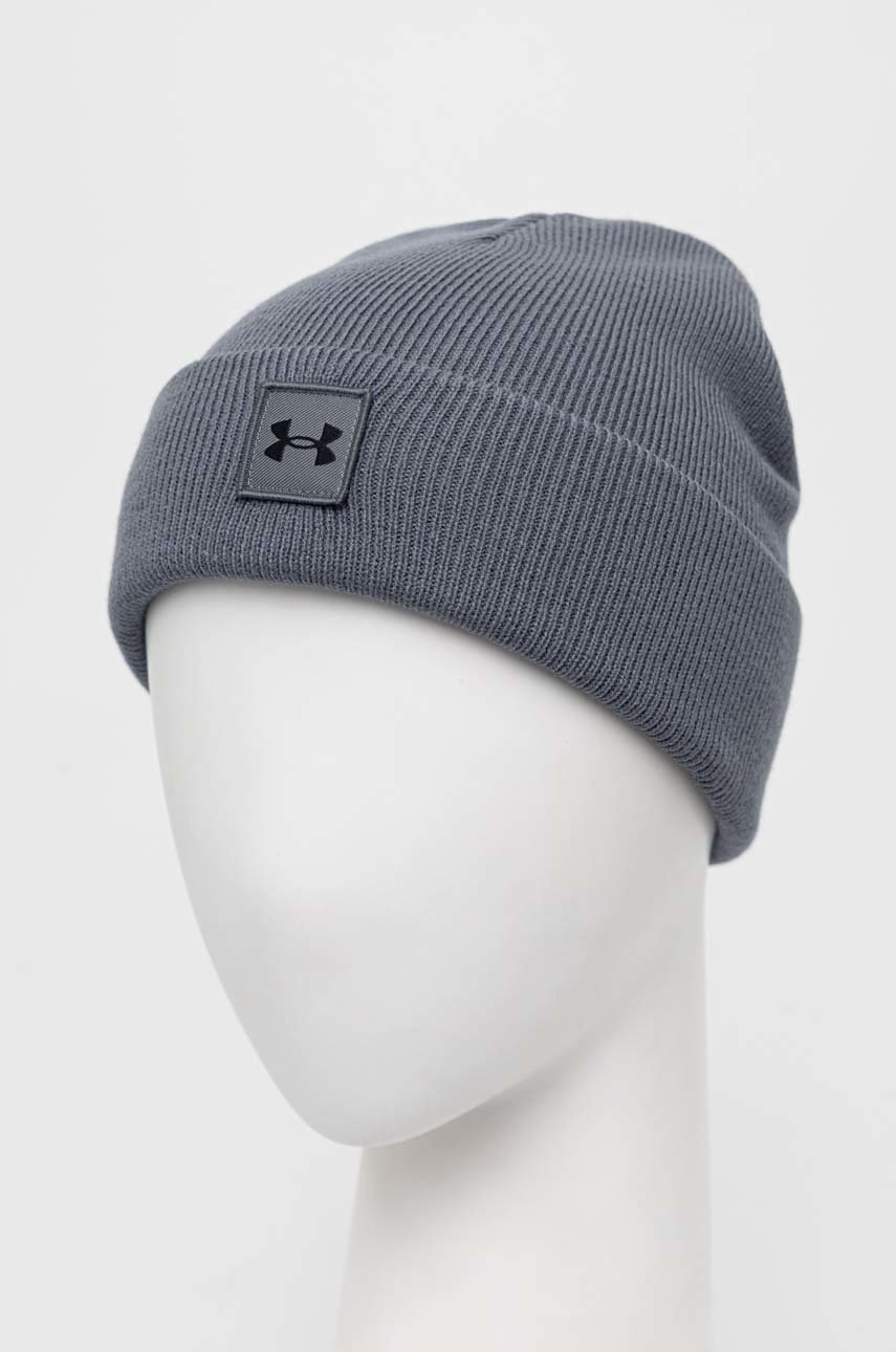 

Дитяча шапка Under Armour колір сірий з тонкого трикотажу