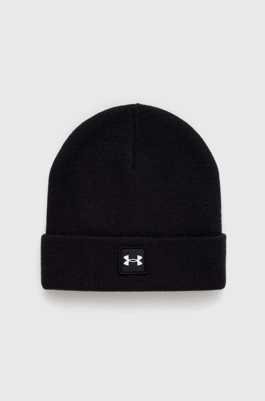 

Детска шапка Under Armour в черно с фина плетка, Черен