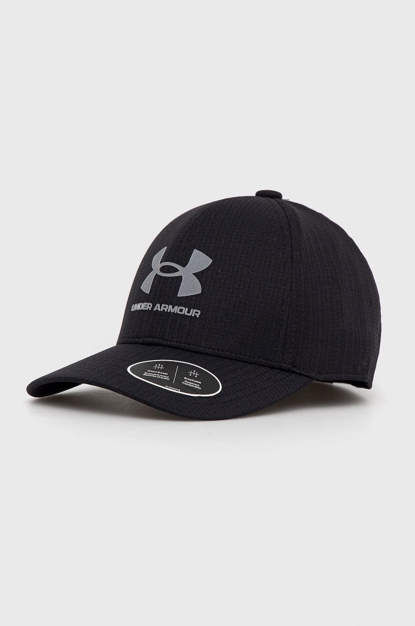 Under Armour șapcă de baseball pentru copii culoarea negru, cu imprimeu