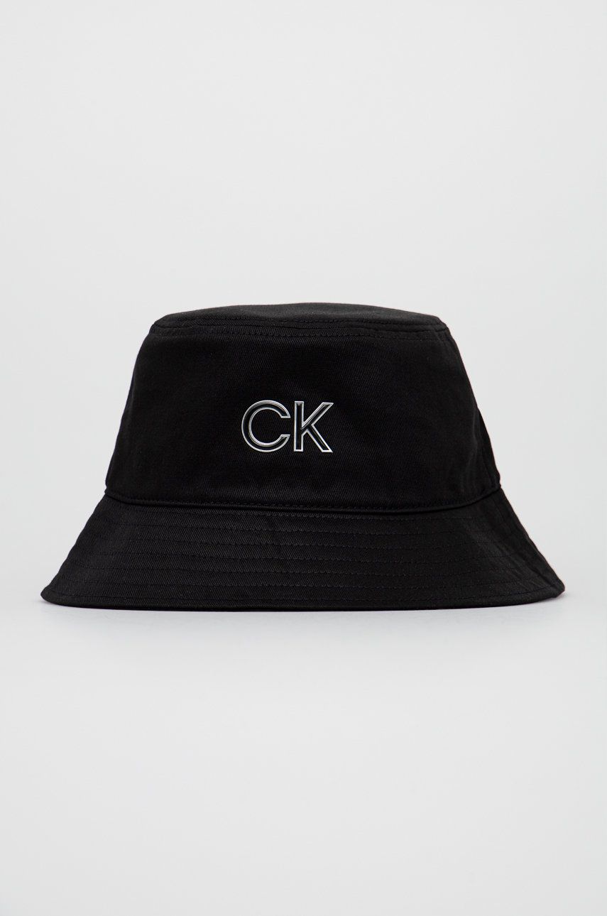 Čepice Calvin Klein černá barva - černá -  50 % Bavlna