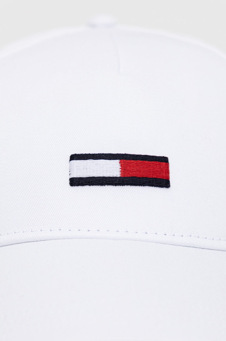 

Хлопковая кепка Tommy Jeans цвет белый с аппликацией