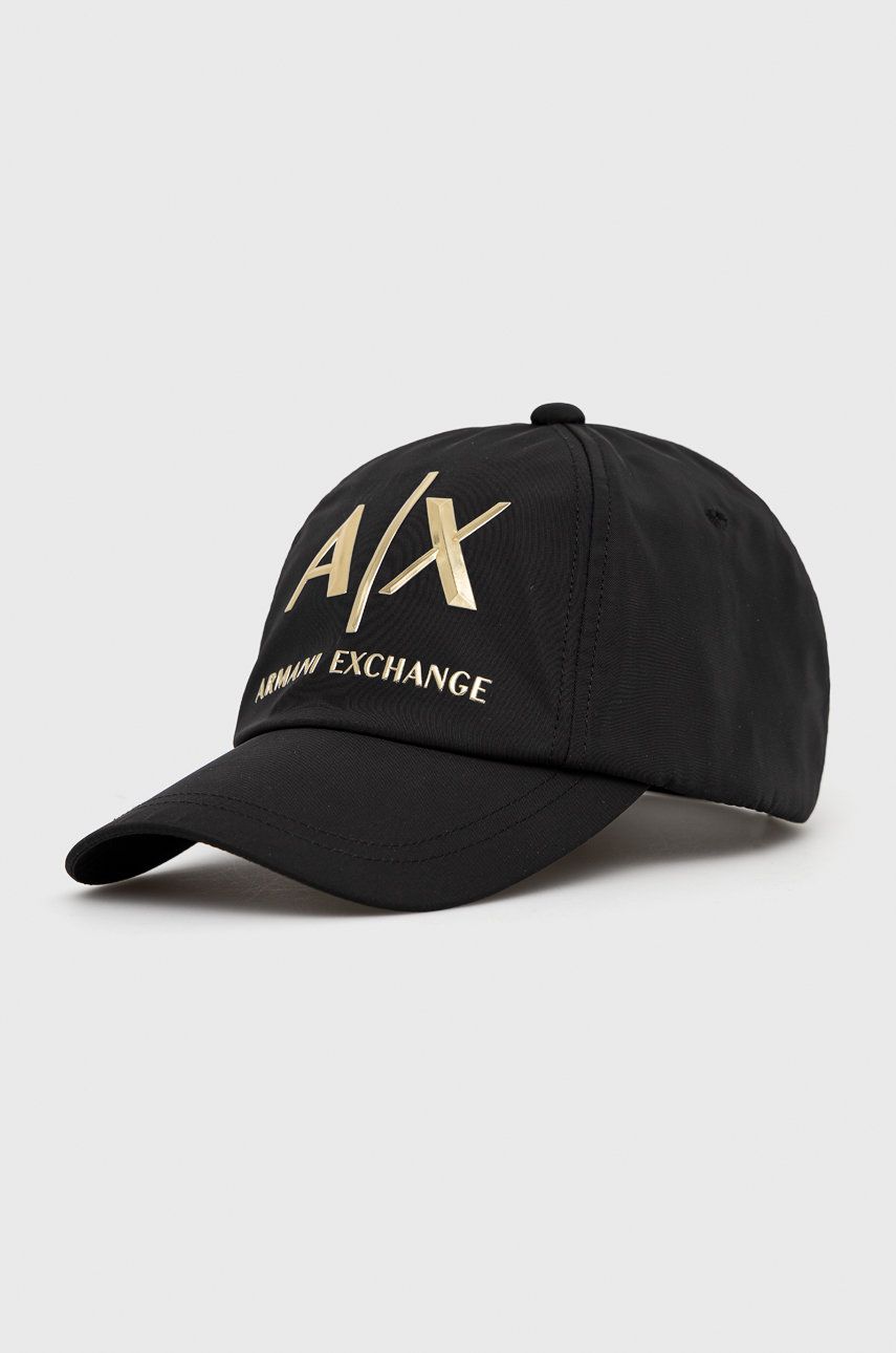 Armani Exchange czapka 944157.2F108 kolor czarny z aplikacją