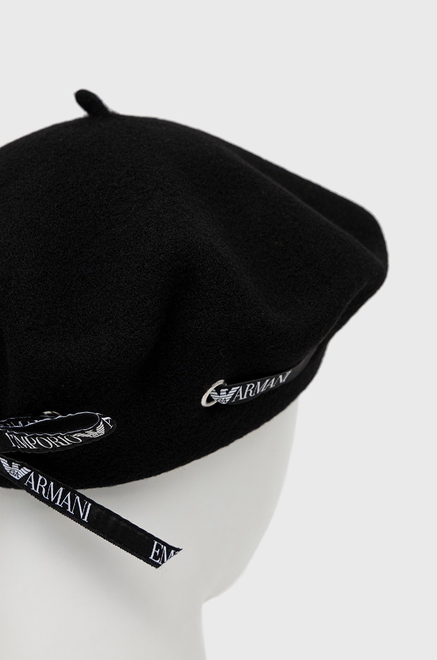 

Шерстяной берет Emporio Armani цвет чёрный шерсть