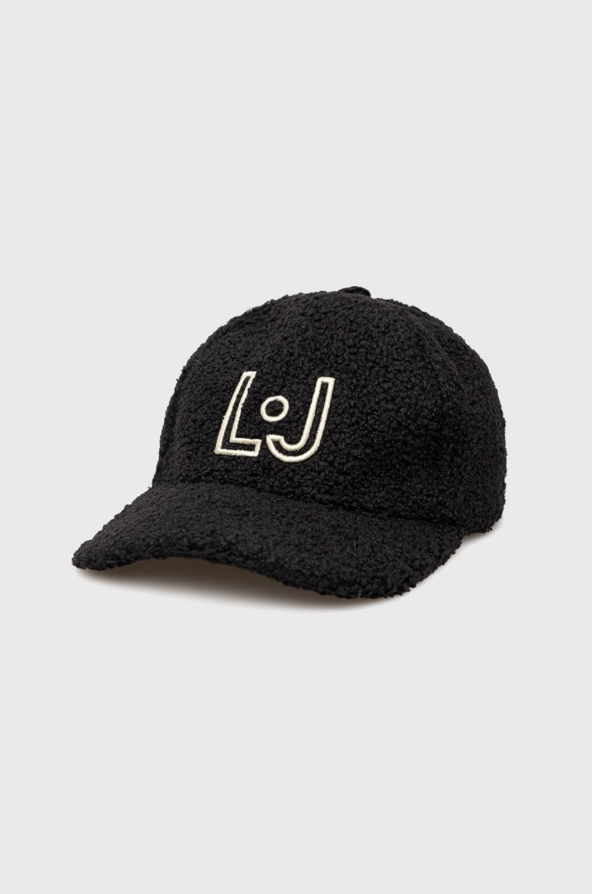 

Шапка Liu Jo в черно с изчистен дизайн, Черен