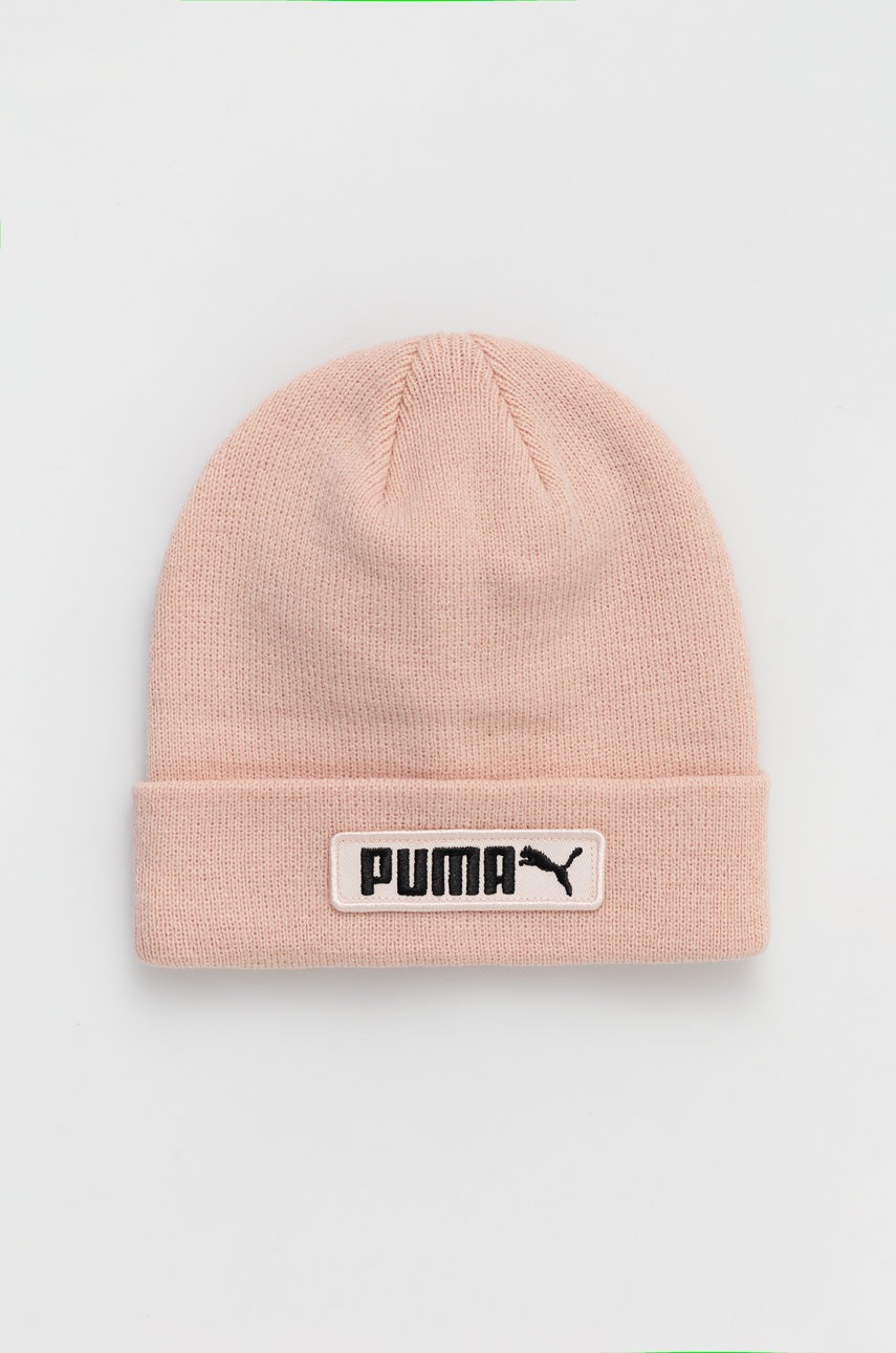 

Шапка Puma в розово от плътен трикотаж, Розов