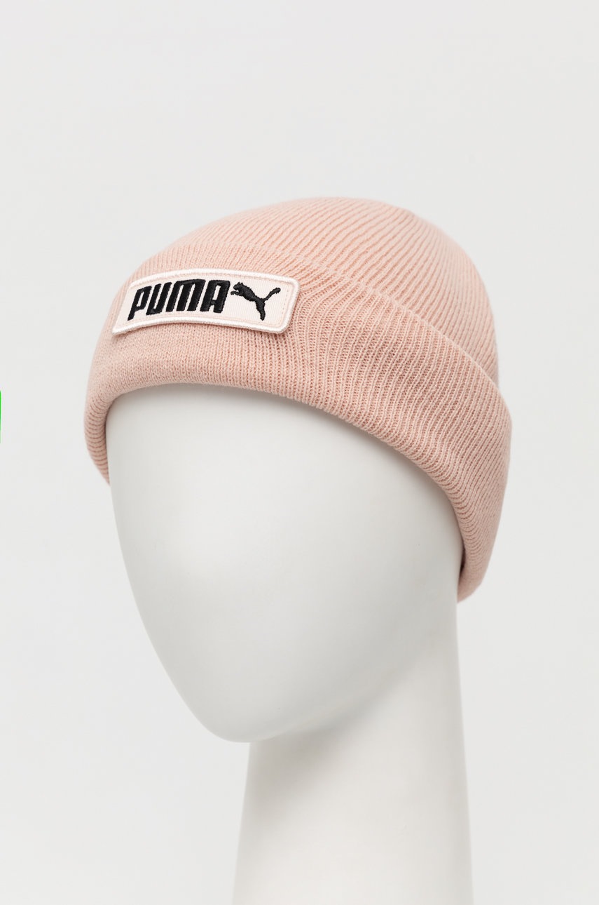

Шапка Puma цвет розовый из толстого трикотажа