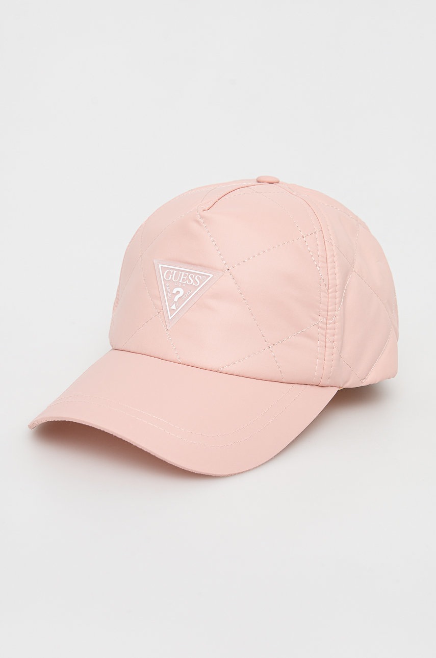 

Кепка Guess цвет розовый с аппликацией