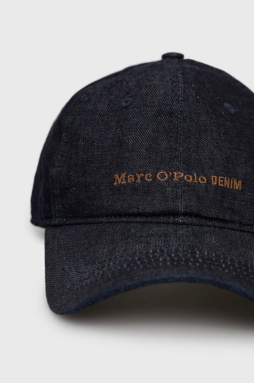 

Кепка з домішкою льону Marc O'Polo Denim колір синій однотонна