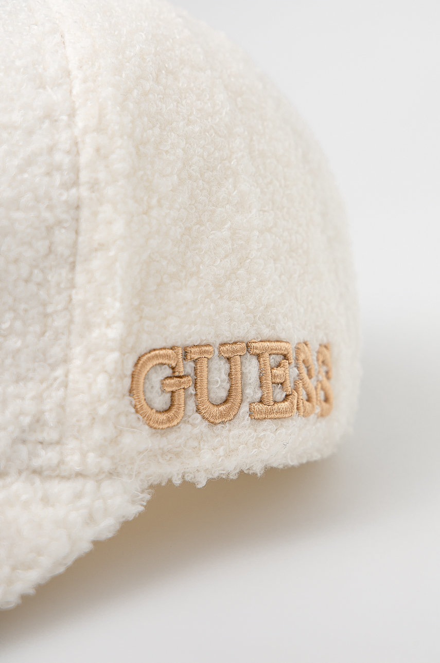 

Кепка Guess колір бежевий однотонна