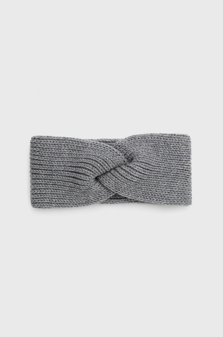 

Вълнена лента за глава Weekend Max Mara в сиво, Сив