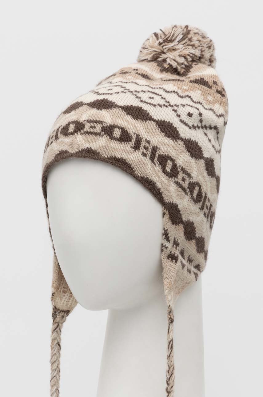 

Вовняна шапка Weekend Max Mara колір бежевий вовна