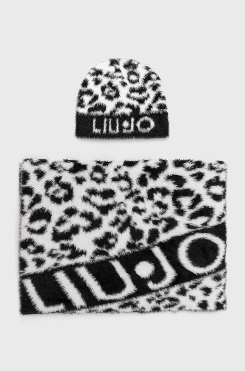 

Шапка и шал Liu Jo в бяло, Бял
