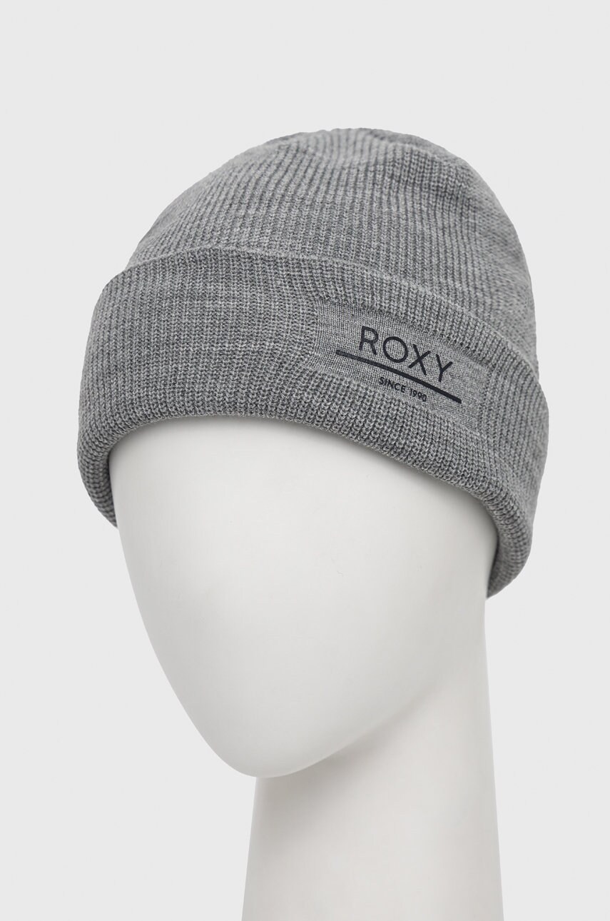 

Шапка Roxy цвет серый из толстого трикотажа