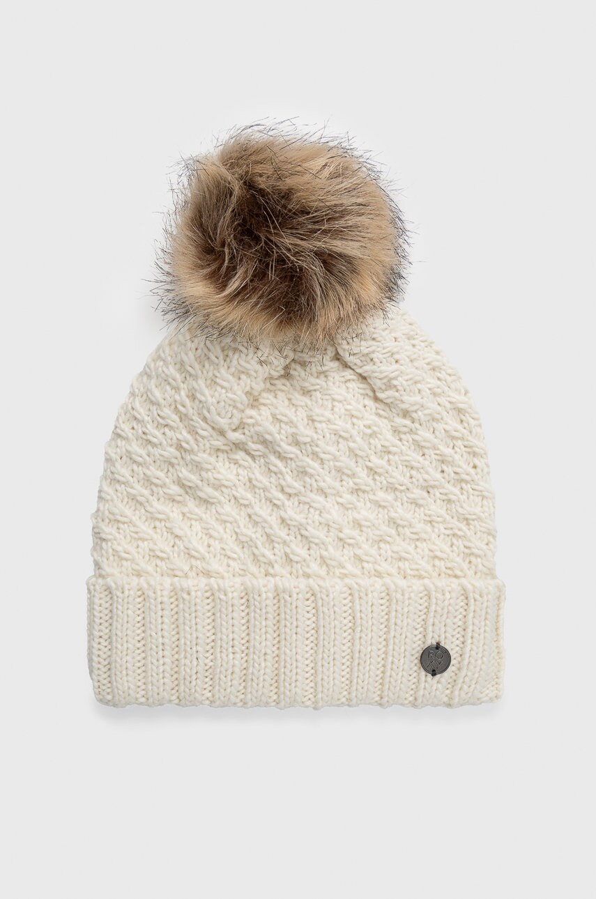 Roxy caciula Blizzard culoarea alb, din tricot gros